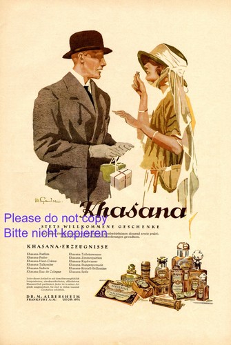 Parfum khasana reklame - reklame, 1922