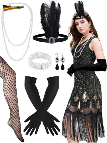 20er jahre flapper kleid mit